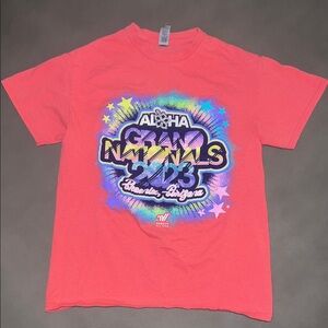 Varsity Cheerleading Aloha Grand Nationals 2023 Tee - Vibrant Coral